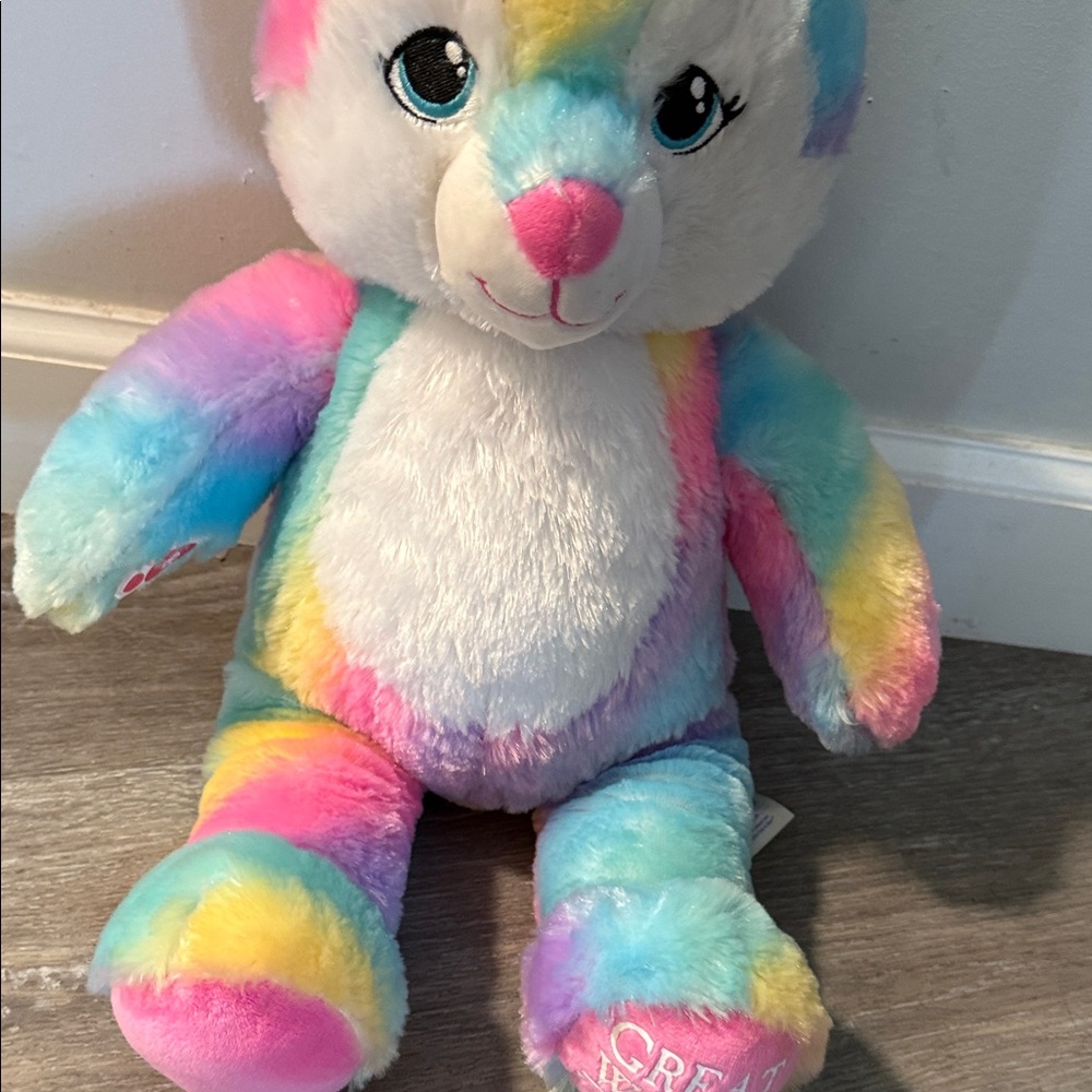 Build a Bear Colorful Plush Unicorn Toy